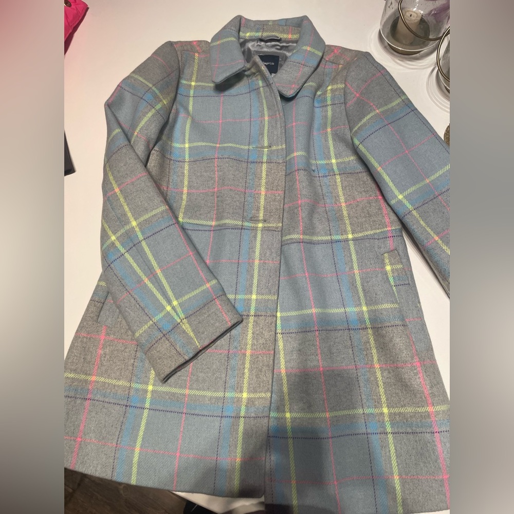 Gap Kids Plaid Peacoat